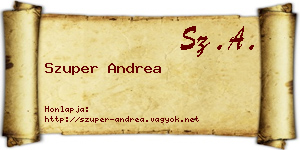 Szuper Andrea névjegykártya